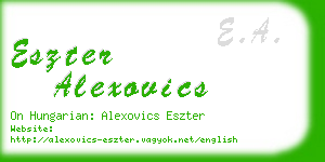 eszter alexovics business card